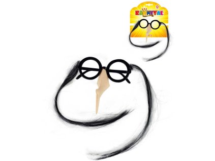 KARNEVAL Brýle s nosem čarodějnice pro dospělé *KARNEVALOVÝ DOPLNĚK*