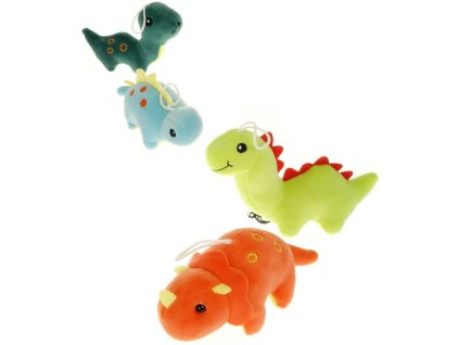 PLYŠ Klíčenka dětská dinosaurus 15cm přívěsek na klíče 4 druhy