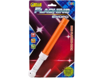 Hůlka párty meč se světlem plastový na baterie Světlo 3 barvy na kartě