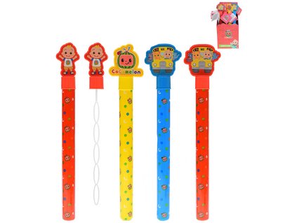 Bublifuk meč Cocomelon 37cm dětský bublifukovač 3 druhy 3 barvy
