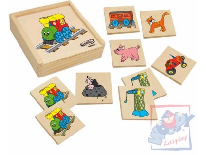 WOODY DŘEVO Pexeso Mašinka *DŘEVĚNÉ HRAČKY*