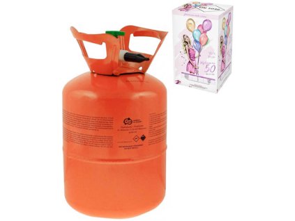 Helium 420l jednorázové na plnění až 50ks latexových balónků o průměru 23cm
