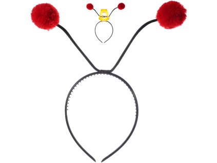 KARNEVAL Čelenka s tykadly beruška dětská *KARNEVALOVÝ DOPLNĚK*