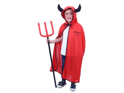 KARNEVAL Šaty Plášť Čertík Bertík (104-146cm) 3-10 let *KOSTÝM*