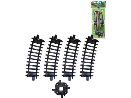 Koleje oblouk 4ks + křížení doplněk k vláčkodráze na kartě