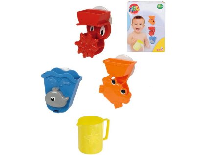 SIMBA Koupací baby sada do vany 3 zvířátka s přísavkou s hrníčkem do vody