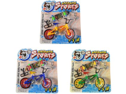 Fingerboard skateboard prstový set s kolem BMX různé druhy plast