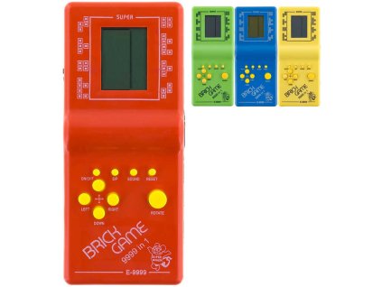 Hra retro postřehová elektronická Kvadrix na baterie Tetris 4 barvy