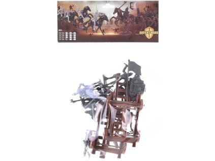 Rytíři plastové figurky 6cm s bojovými vozy herní set v sáčku