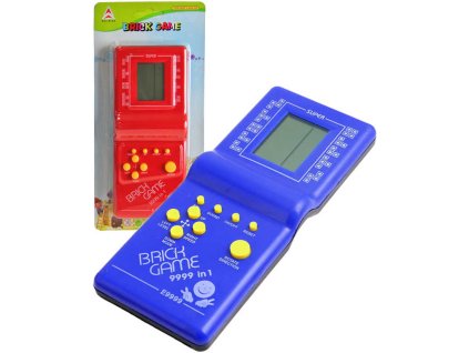 Hra retro digitální Brick Game Tetris na baterie na kartě 4 barvy plast Zvuk