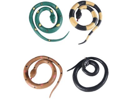 Had gumový stočený 57cm zvířátko realistický vzhled 4 druhy