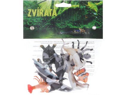 Zvířata mořská 5cm plastové figurky zvířátka set 10ks v sáčku