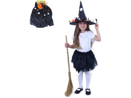 KARNEVAL Šaty halloween čarodějnice sukýnka tutu + klobouk KOSTÝM