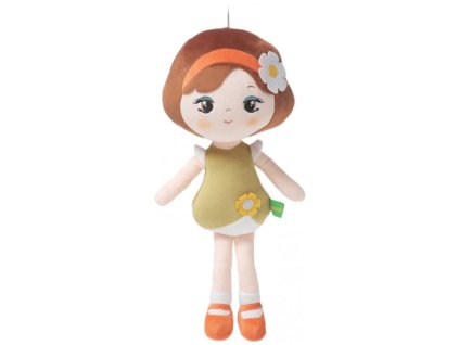 LEVENYA PLYŠ Panenka látková Roma textilní hadrová na mazlení do postýlky