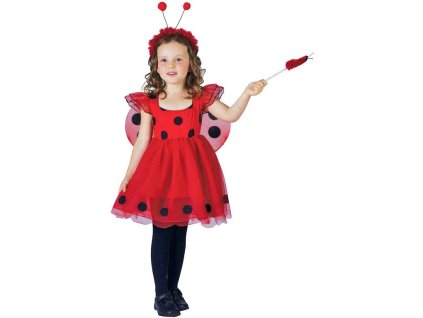 KARNEVAL Šaty Beruška vel.XS (92-104 cm) 3-4 roky KOSTÝM