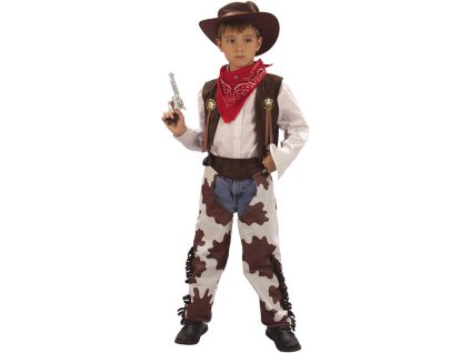 KARNEVAL Šaty KOVBOJ vel. M (120-130 cm) 5-9 let KOSTÝM