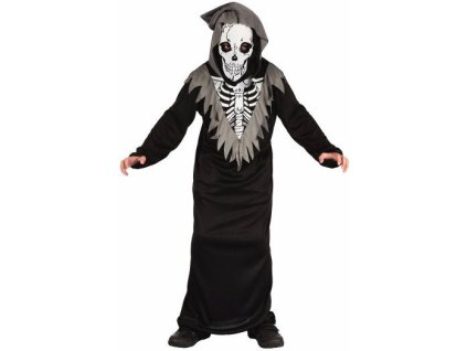 KARNEVAL Šaty Kostlivec vel. M (120-130cm) 5-9 let KOSTÝM