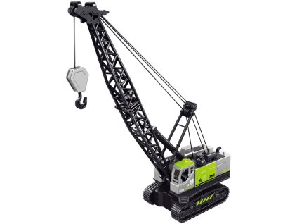 Jeřáb pásový stavební 20cm pracovní stroj šedý plastový