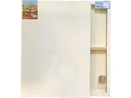 Malířské plátno 50x70cm dřevěný rám 100% bavlna set s 8 vypínacími kolíky