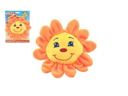 Hrající strojek natahovací plyš sluníčko 20cm na kartě 0+