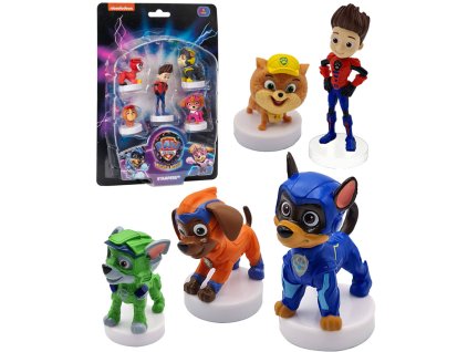 Razítko figurka Tlapková Patrola (Paw Patrol) set 5ks na kartě 12 druhů
