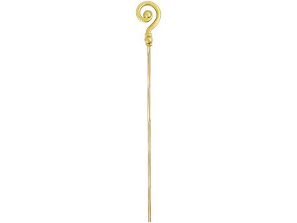 KARNEVAL Hůl mikulášská zlatá 185cm KARNEVALOVÝ DOPLNĚK