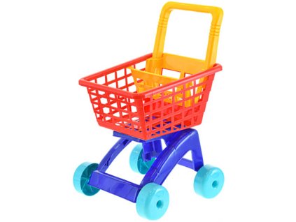 MAD Vozík nákupní barevný Červený 40x33x58cm plast