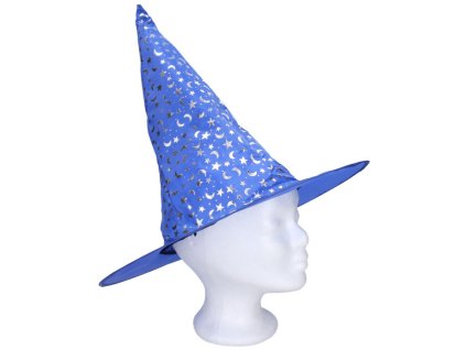 KARNEVAL Klobouk čarodějnický modrý *KARNEVALOVÝ DOPLNĚK*