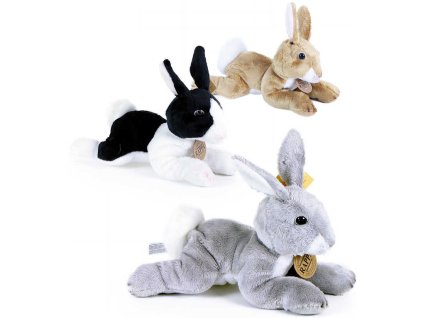PLYŠ Králík 18cm ležící 3 druhy *PLYŠOVÉ HRAČKY*