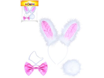 KARNEVAL Zaječí uši set s motýlkem a ocáskem *KARNEVALOVÝ DOPLNĚK*