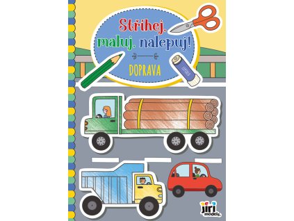 JIRI MODELS Stříhej, maluj, nalepuj! kreativní sešit Doprava