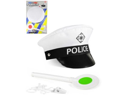KARNEVAL Dopravní policie set s čepicí a plácačkou *KARNEVALOVÝ DOPLNĚK*