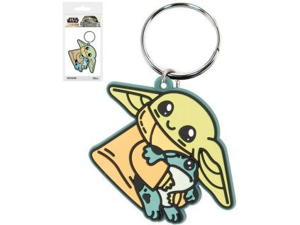 Klíčenka dětská gumová Star Wars Mandalorian Grogu přívěsek na klíče
