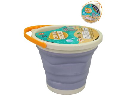 Kyblíček skládací plážový plastový kbelík na písek multifunkční
