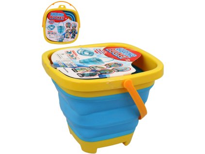 Kyblíček plážový skládací plastový kbelík na písek multifunkční