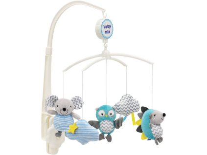 Kolotoč baby nad postýlku zvířátka mix 3ks s melodiemi Zvuk pro miminko