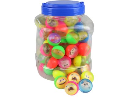 Hopík 30mm skákací míček s očima skákačák obličej různé druhy
