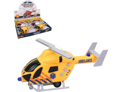 Helikoptéra záchranné složky vrtulník na baterie Světlo Zvuk 3 druhy