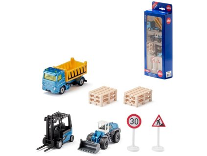SIKU Super Stavební stroje set 3ks s doplňky model kov 6336