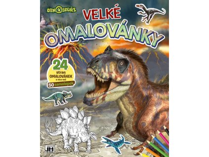 JIRI MODELS Omalovánky velké se samolepkami Dinosauři