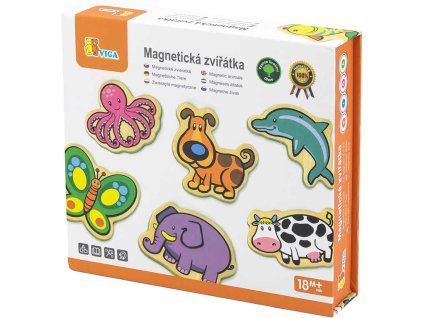 DŘEVO Magnetky zvířátka set 20ks v boxu *DŘEVĚNÉ HRAČKY*