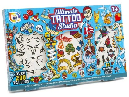 Tetování dětské The Ultimate modré tetovací studio 200+ pro kluky