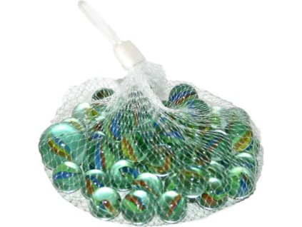 Hra Kuličky skleněné 50+1 skleněnky v síťce *SPOLEČENSKÉ HRY*