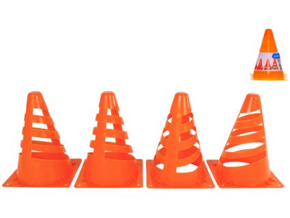 Výstražný kužel oranžový 18cm sportovní tréninkový set 4ks plast