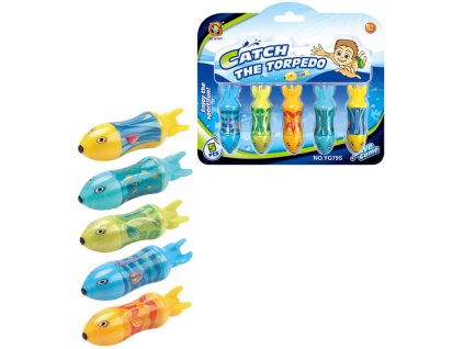 Hra vodní Chatch Torpedo set střela 5ks na potápění do vody
