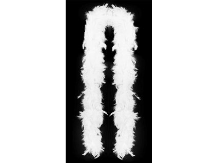KARNEVAL Boa bílé s peřím 180cm *KARNEVALOVÝ DOPLNĚK*