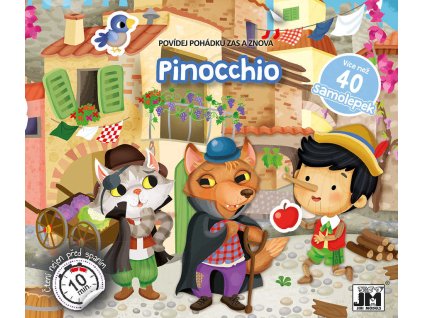 JIRI MODELS Povídej pohádku Pinocchio knížka samolepková
