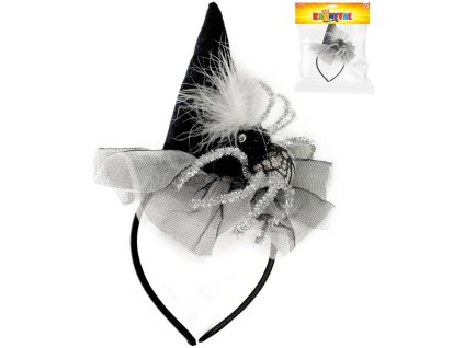 KARNEVAL Čelenka klobouček a pavoukem *KARNEVALOVÝ DOPLNĚK*