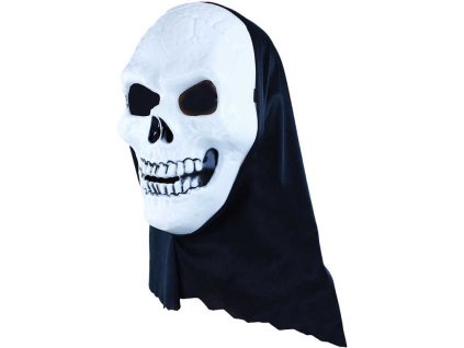 KARNEVAL Maska na obličej lebka Duch dospělá KARNEVALOVÝ DOPLNĚK