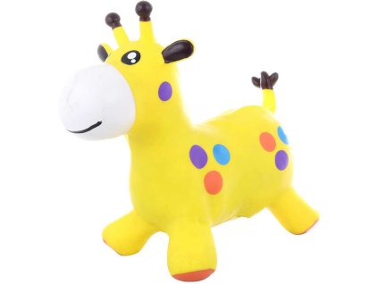 Baby hopsadlo Žirafa 52x44x26cm skákací zvířátko set s pumpičkou guma